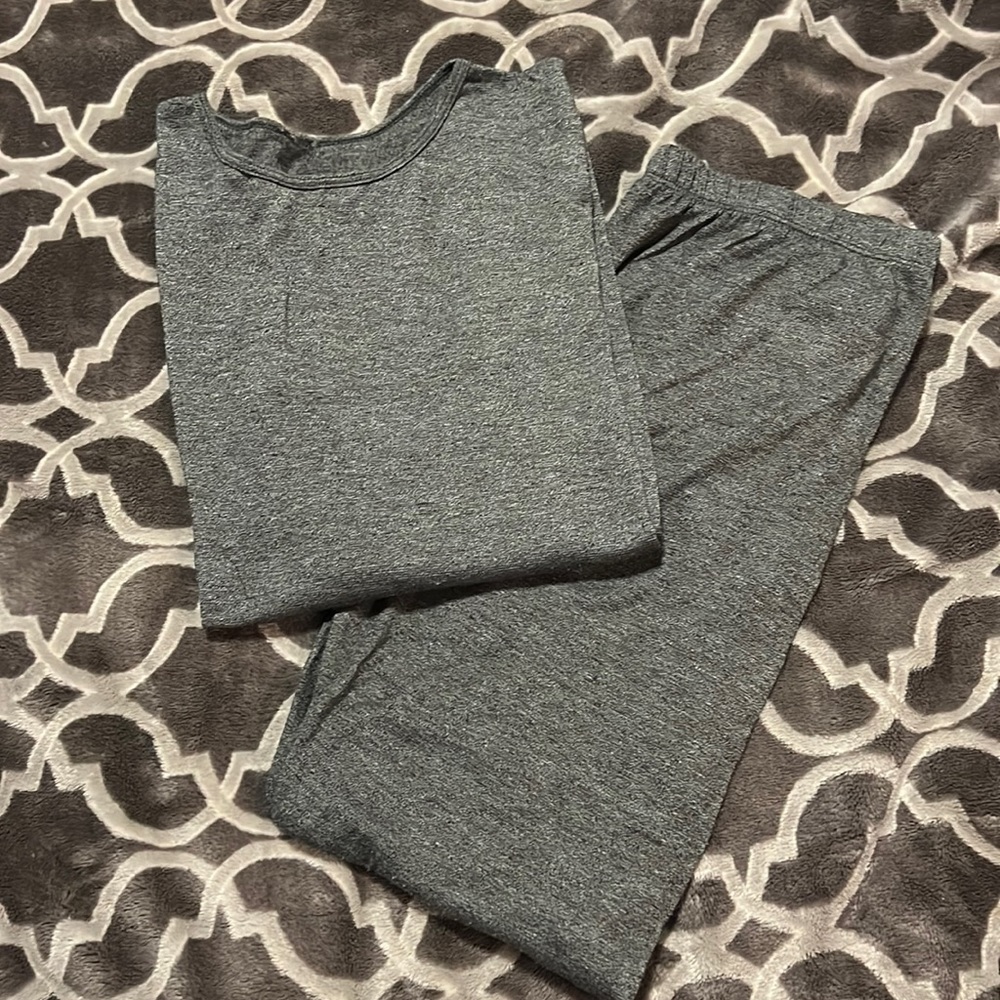 Kids, Pajama Set, Gray, Size S